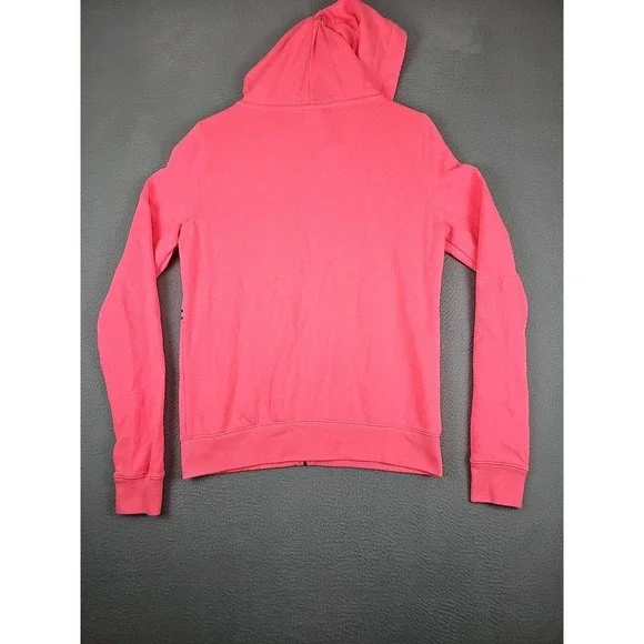 Y2K Victorias Secret Pink Full Zip Hoodie Size Medium Pink Fleece '14 - Picture 6 of 8